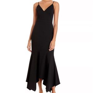 Aqua Formal Asymmetric Flounce Cocktail Dress in Black 🖤🖤🖤